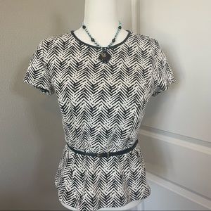 Liz Claiborne peplum top great condition size S